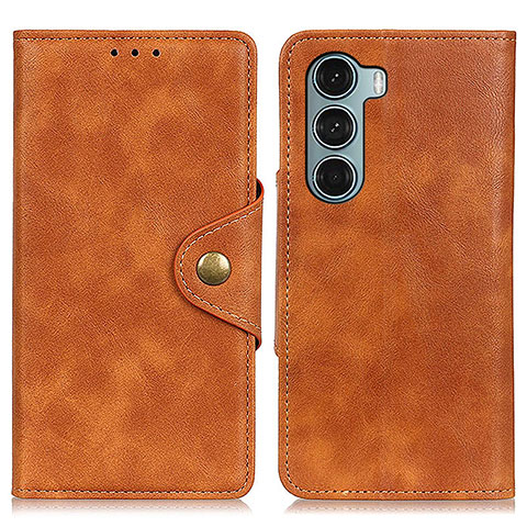 Funda de Cuero Cartera con Soporte Carcasa N03P para Motorola Moto Edge S30 5G Marron