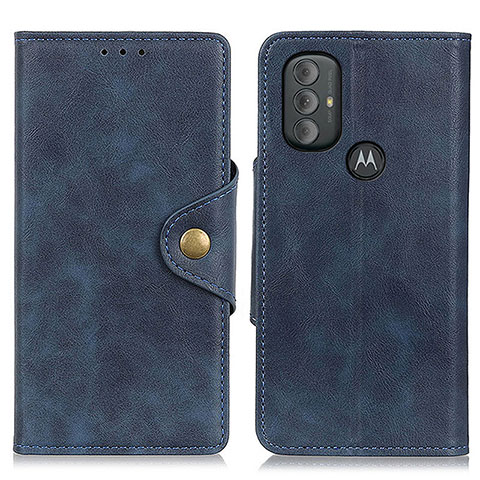 Funda de Cuero Cartera con Soporte Carcasa N03P para Motorola Moto G Play Gen 2 Azul