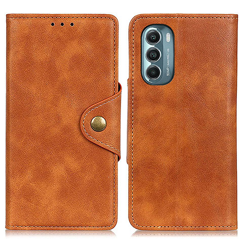 Funda de Cuero Cartera con Soporte Carcasa N03P para Motorola Moto G Stylus (2022) 4G Marron