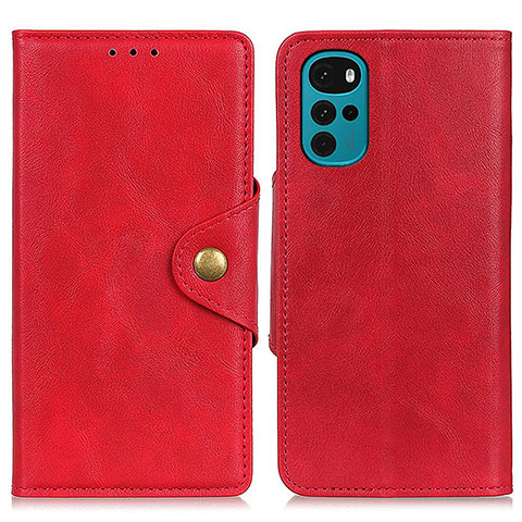 Funda de Cuero Cartera con Soporte Carcasa N03P para Motorola Moto G22 Rojo