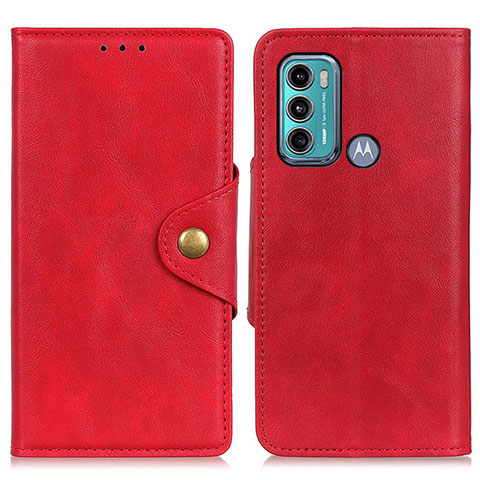 Funda de Cuero Cartera con Soporte Carcasa N03P para Motorola Moto G40 Fusion Rojo