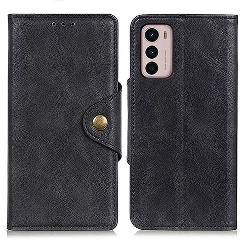 Funda de Cuero Cartera con Soporte Carcasa N03P para Motorola Moto G42 Negro