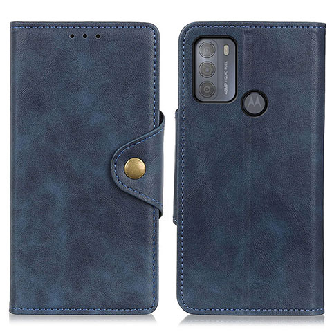 Funda de Cuero Cartera con Soporte Carcasa N03P para Motorola Moto G50 Azul