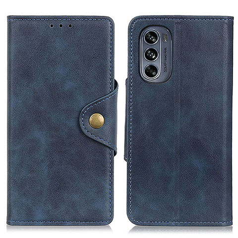 Funda de Cuero Cartera con Soporte Carcasa N03P para Motorola Moto G62 5G Azul