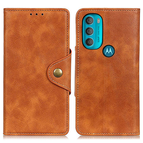 Funda de Cuero Cartera con Soporte Carcasa N03P para Motorola Moto G71 5G Marron