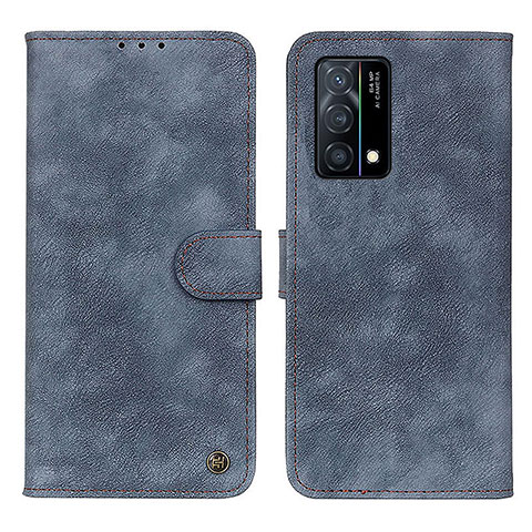 Funda de Cuero Cartera con Soporte Carcasa N03P para Oppo K9 5G Azul