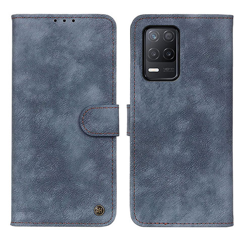 Funda de Cuero Cartera con Soporte Carcasa N03P para Realme 8 5G Azul