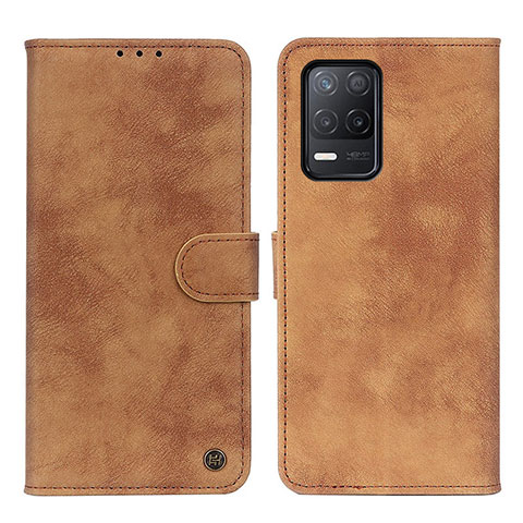 Funda de Cuero Cartera con Soporte Carcasa N03P para Realme 8 5G Marron