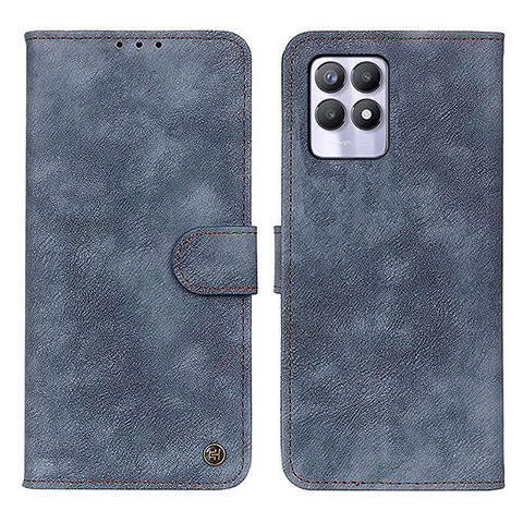 Funda de Cuero Cartera con Soporte Carcasa N03P para Realme 8i Azul