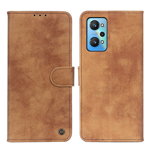 Funda de Cuero Cartera con Soporte Carcasa N03P para Realme GT Neo2 5G Marron