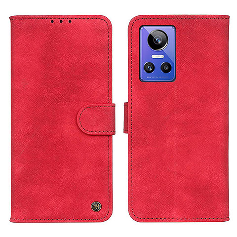 Funda de Cuero Cartera con Soporte Carcasa N03P para Realme GT Neo3 5G Rojo