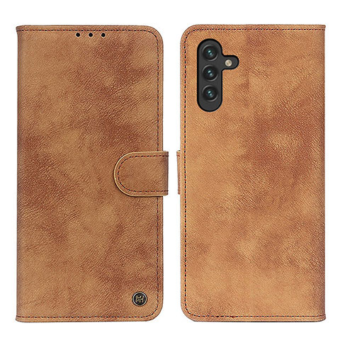 Funda de Cuero Cartera con Soporte Carcasa N03P para Samsung Galaxy A04s Marron