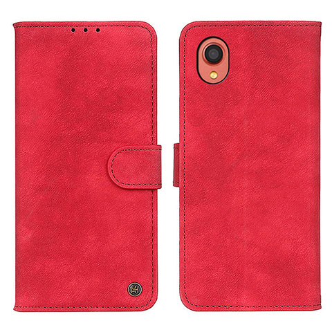 Funda de Cuero Cartera con Soporte Carcasa N03P para Samsung Galaxy A22 5G SC-56B Rojo