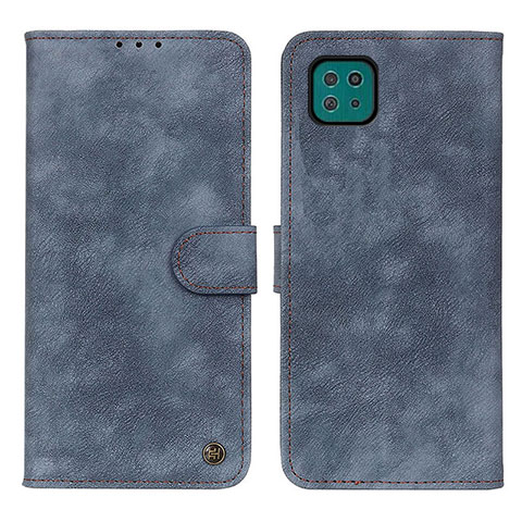 Funda de Cuero Cartera con Soporte Carcasa N03P para Samsung Galaxy F42 5G Azul