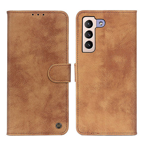 Funda de Cuero Cartera con Soporte Carcasa N03P para Samsung Galaxy S21 FE 5G Marron