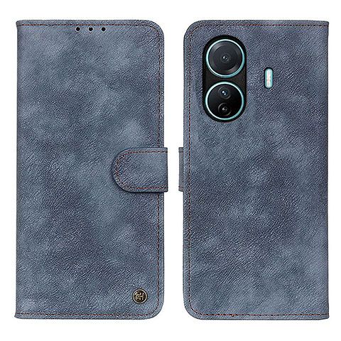 Funda de Cuero Cartera con Soporte Carcasa N03P para Vivo T1 Pro 5G Azul