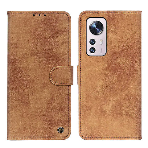 Funda de Cuero Cartera con Soporte Carcasa N03P para Xiaomi Mi 12 5G Marron