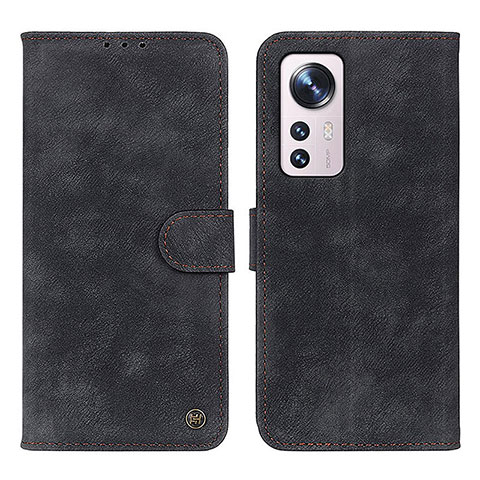 Funda de Cuero Cartera con Soporte Carcasa N03P para Xiaomi Mi 12X 5G Negro