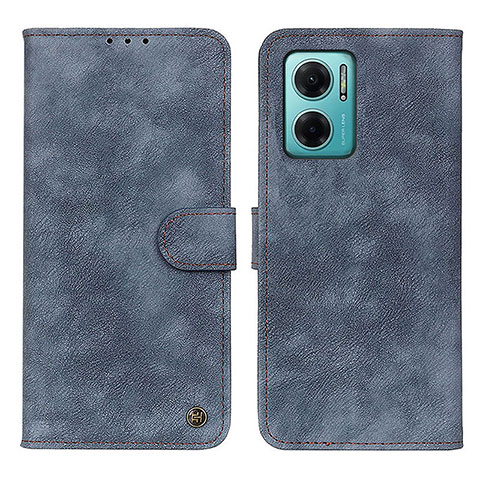 Funda de Cuero Cartera con Soporte Carcasa N03P para Xiaomi Redmi 10 5G Azul