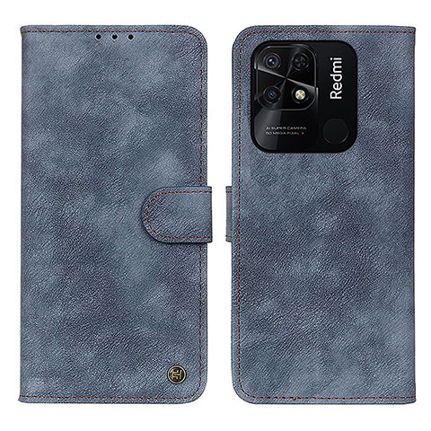 Funda de Cuero Cartera con Soporte Carcasa N03P para Xiaomi Redmi 10C 4G Azul