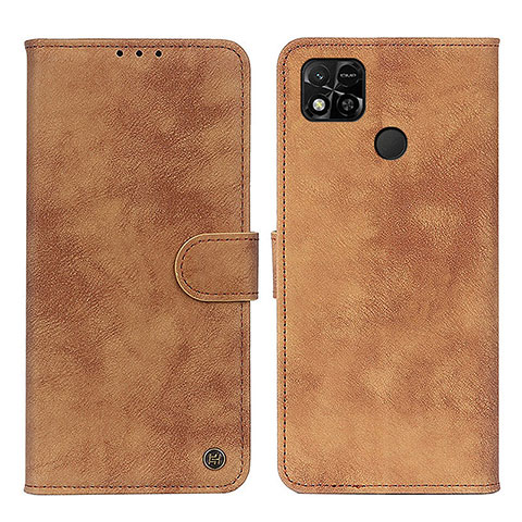 Funda de Cuero Cartera con Soporte Carcasa N03P para Xiaomi Redmi 9C Marron