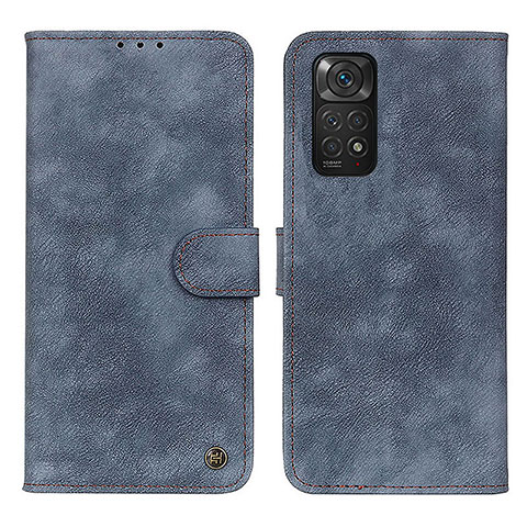 Funda de Cuero Cartera con Soporte Carcasa N03P para Xiaomi Redmi Note 11 4G (2022) Azul