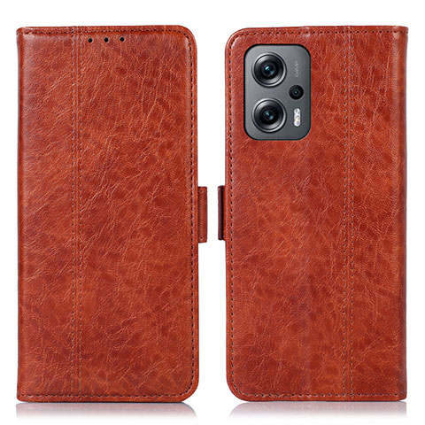 Funda de Cuero Cartera con Soporte Carcasa N03P para Xiaomi Redmi Note 12 Turbo 5G Marron