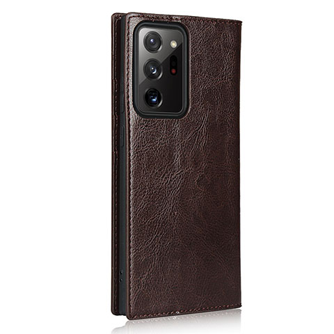 Funda de Cuero Cartera con Soporte Carcasa N04 para Samsung Galaxy Note 20 Ultra 5G Marron