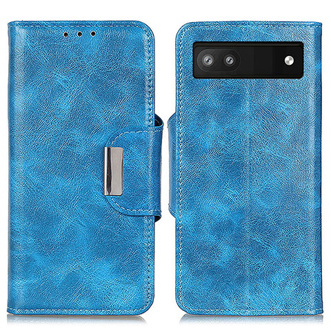 Funda de Cuero Cartera con Soporte Carcasa N04P para Google Pixel 7a 5G Azul Cielo