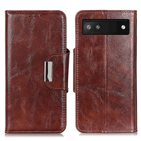 Funda de Cuero Cartera con Soporte Carcasa N04P para Google Pixel 7a 5G Marron