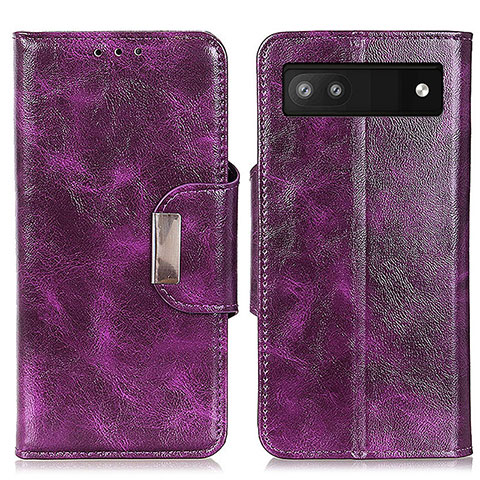 Funda de Cuero Cartera con Soporte Carcasa N04P para Google Pixel 7a 5G Morado