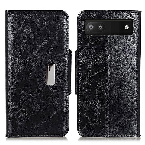 Funda de Cuero Cartera con Soporte Carcasa N04P para Google Pixel 7a 5G Negro