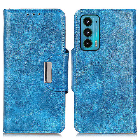 Funda de Cuero Cartera con Soporte Carcasa N04P para Motorola Moto Edge 20 5G Azul Cielo