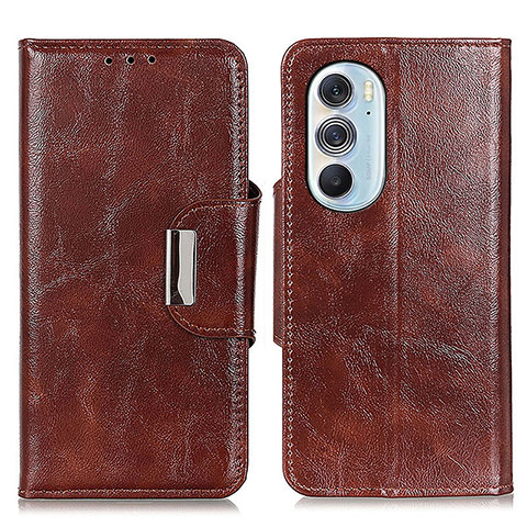 Funda de Cuero Cartera con Soporte Carcasa N04P para Motorola Moto Edge 30 Pro 5G Marron