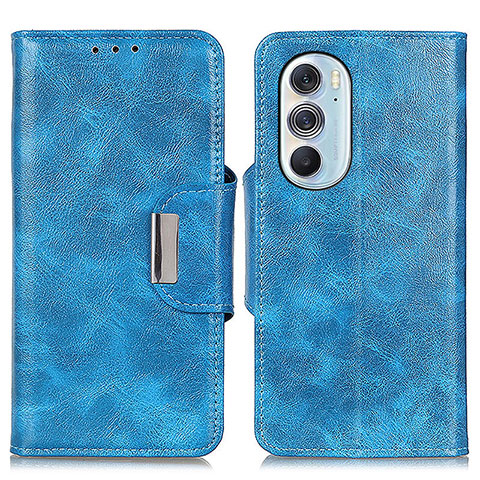 Funda de Cuero Cartera con Soporte Carcasa N04P para Motorola Moto Edge Plus (2022) 5G Azul Cielo