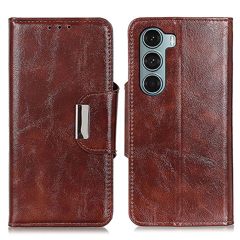 Funda de Cuero Cartera con Soporte Carcasa N04P para Motorola Moto Edge S30 5G Marron