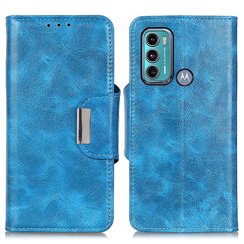 Funda de Cuero Cartera con Soporte Carcasa N04P para Motorola Moto G40 Fusion Azul Cielo