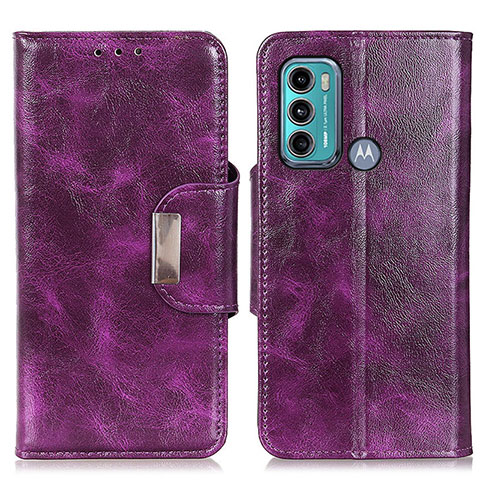 Funda de Cuero Cartera con Soporte Carcasa N04P para Motorola Moto G40 Fusion Morado