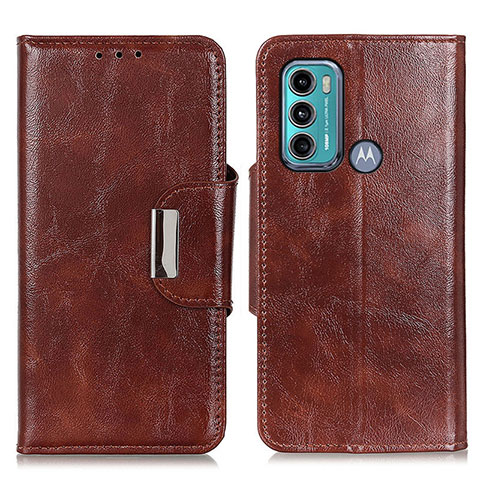 Funda de Cuero Cartera con Soporte Carcasa N04P para Motorola Moto G60 Marron