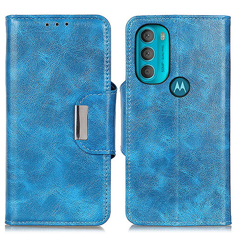 Funda de Cuero Cartera con Soporte Carcasa N04P para Motorola Moto G71 5G Azul Cielo