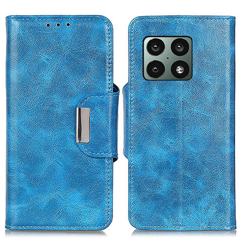 Funda de Cuero Cartera con Soporte Carcasa N04P para OnePlus 10 Pro 5G Azul Cielo