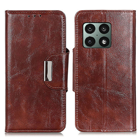 Funda de Cuero Cartera con Soporte Carcasa N04P para OnePlus 10 Pro 5G Marron