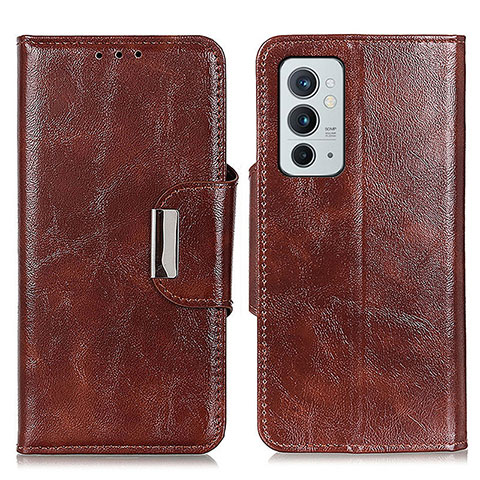 Funda de Cuero Cartera con Soporte Carcasa N04P para OnePlus 9RT 5G Marron