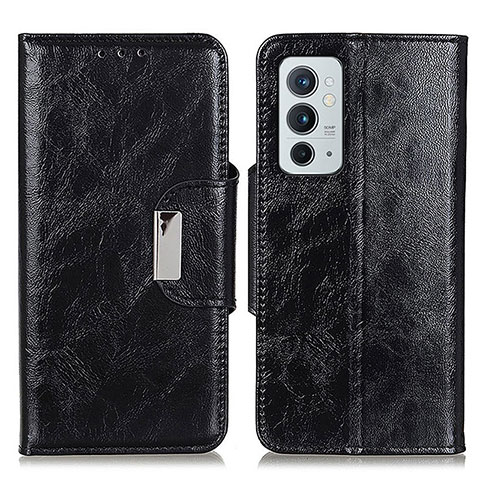 Funda de Cuero Cartera con Soporte Carcasa N04P para OnePlus 9RT 5G Negro