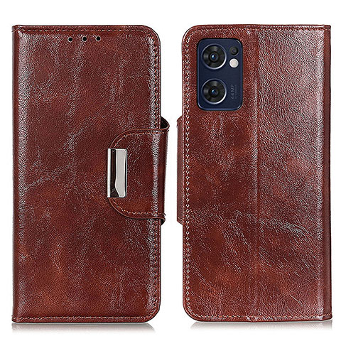 Funda de Cuero Cartera con Soporte Carcasa N04P para OnePlus Nord CE 2 5G Marron