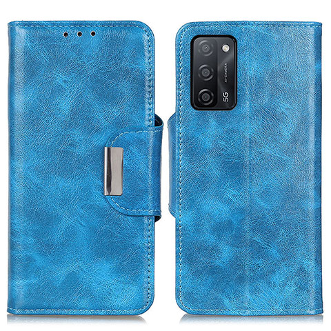 Funda de Cuero Cartera con Soporte Carcasa N04P para Oppo A55 5G Azul Cielo