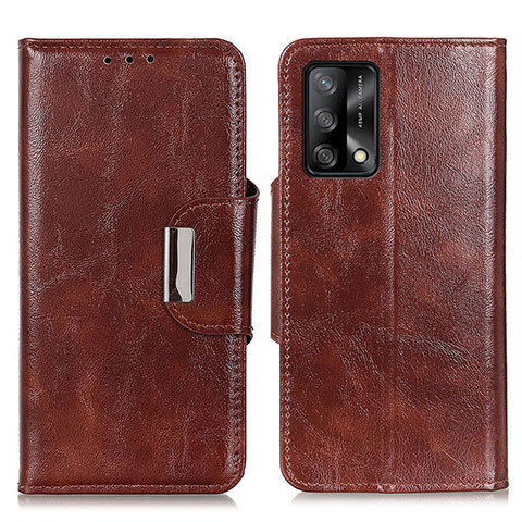 Funda de Cuero Cartera con Soporte Carcasa N04P para Oppo A95 4G Marron