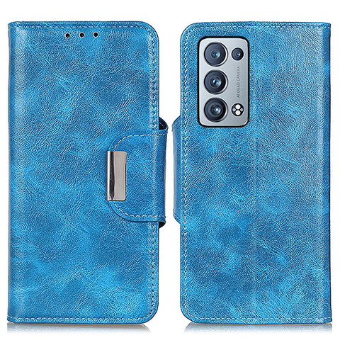 Funda de Cuero Cartera con Soporte Carcasa N04P para Oppo Reno6 Pro 5G Azul Cielo