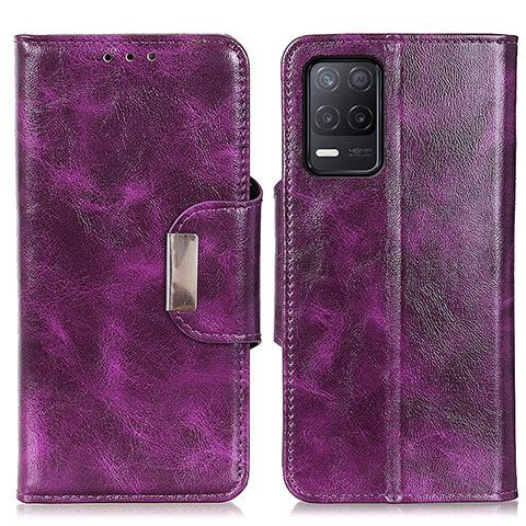 Funda de Cuero Cartera con Soporte Carcasa N04P para Realme 8s 5G Morado