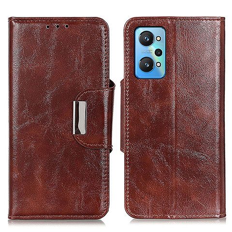 Funda de Cuero Cartera con Soporte Carcasa N04P para Realme GT Neo 3T 5G Marron